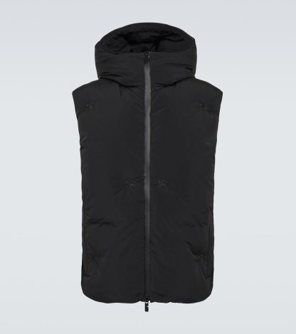 acheter du luxe Burberry Gilet en duvet avec logo en noir