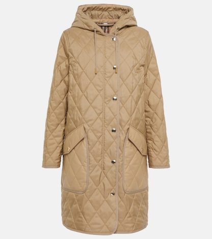 acheter du luxe Burberry Parka matelassée en beige