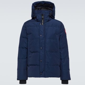 acheter du luxe Canada Goose Parka en duvet Wyndham en bleu