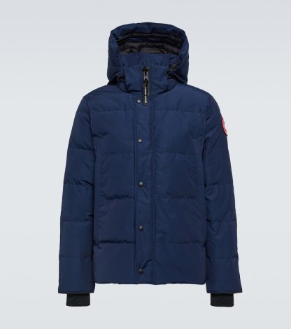 acheter du luxe Canada Goose Parka en duvet Wyndham en bleu