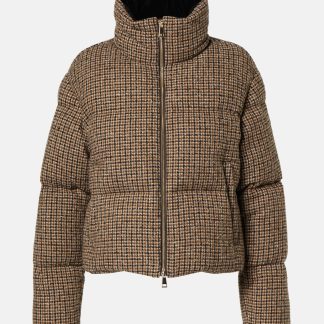 acheter du luxe Moncler Doudoune en bouclette cropped Seboune en marron