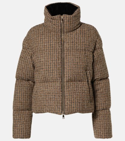 acheter du luxe Moncler Doudoune en bouclette cropped Seboune en marron