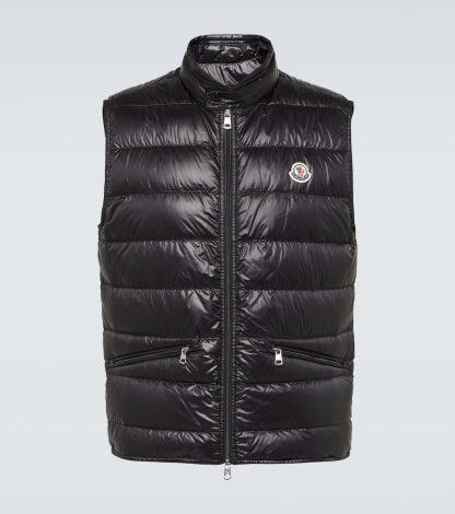 acheter du luxe Moncler Gilet en duvet matelassé Gui en noir