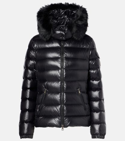 acheter un designer Moncler Veste en duvet bordée de cisaillement Badyf en noir