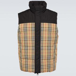 créateur de contrefaçons Burberry Gilet réversible en duvet à carreaux Burberry en multicolore