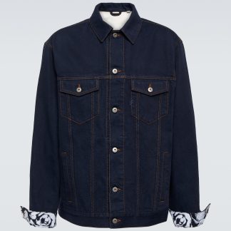 créateur de contrefaçons Burberry Veste en jean bleue