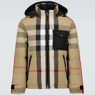 créateur de mode Burberry Doudoune réversible à carreaux Burberry en beige