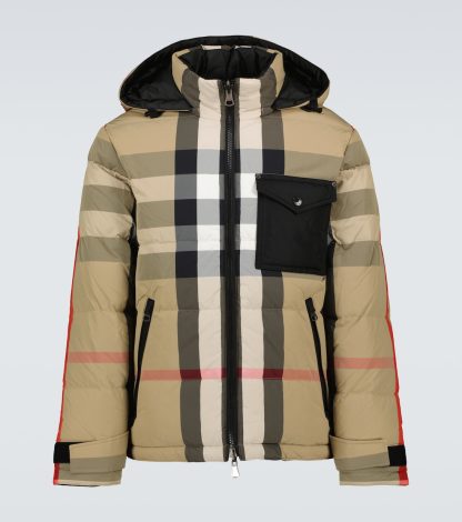 créateur de mode Burberry Doudoune réversible à carreaux Burberry en beige