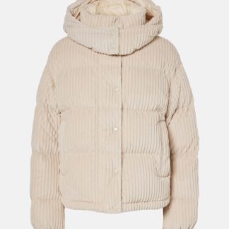 créateur de mode Moncler Doudoune Daos en velours côtelé blanc