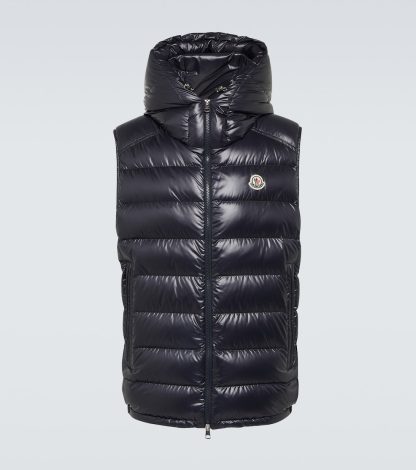 créateur de mode Moncler Gilet en duvet Barant en bleu