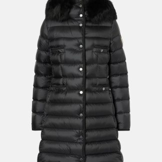 créateur en gros Moncler Manteau en duvet matelassé Hirma en noir