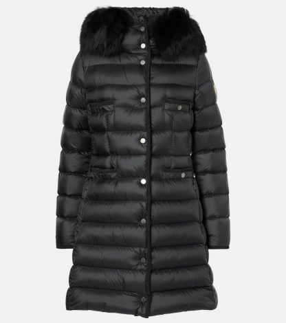 créateur en gros Moncler Manteau en duvet matelassé Hirma en noir