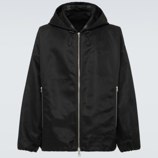 designer bon marché Gucci Blouson en sergé avec logo en noir