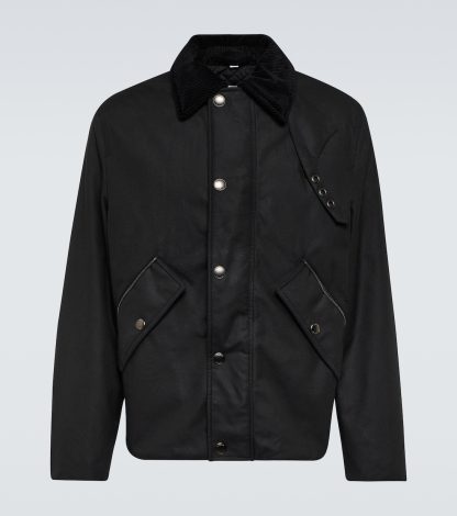 designer de haute qualité Burberry Veste en toile de coton noire