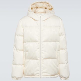 faux luxe Gucci Veste en duvet GG en blanc