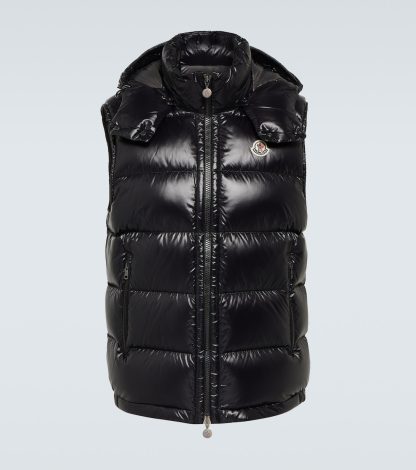 faux luxe Moncler Gilet en duvet noir