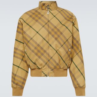 haute qualité luxe Burberry Blouson bombardier en sergé de coton à carreaux Burberry