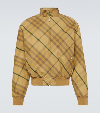 haute qualité luxe Burberry Blouson bombardier en sergé de coton à carreaux Burberry