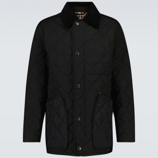 haute qualité luxe Burberry Veste matelassée en noir