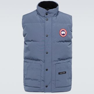 haute qualité luxe Canada Goose Gilet en duvet Freestyle en bleu