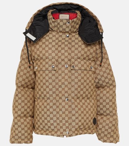 haute qualité luxe Gucci Doudoune en toile de coton GG