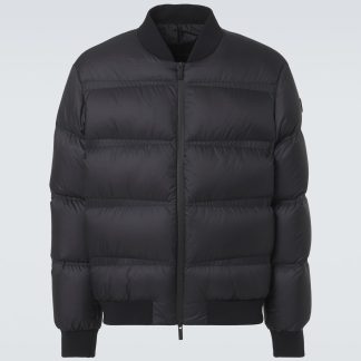 haute qualité luxe Moncler Veste bombardier en duvet matelassé Vioz en noir