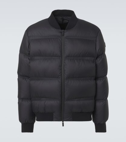 haute qualité luxe Moncler Veste bombardier en duvet matelassé Vioz en noir