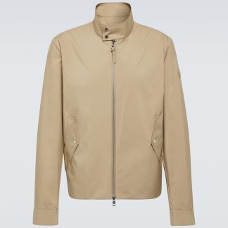 haute qualité luxe Moncler Veste en cuir Chaberton en beige