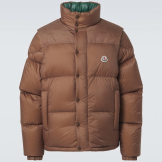 luxe bon marché Moncler Doudoune réversible Verone en marron