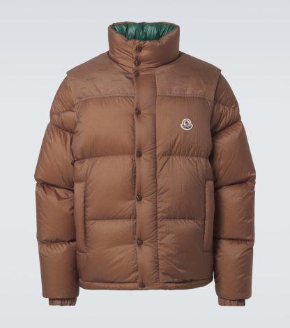 luxe bon marché Moncler Doudoune réversible Verone en marron