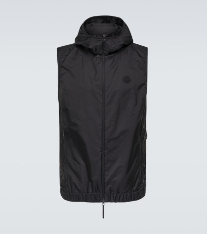 luxe bon marché Moncler Gilet Valesse en noir