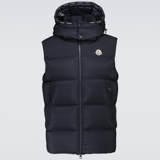 luxe bon marché Moncler Gilet matelassé Maben en bleu