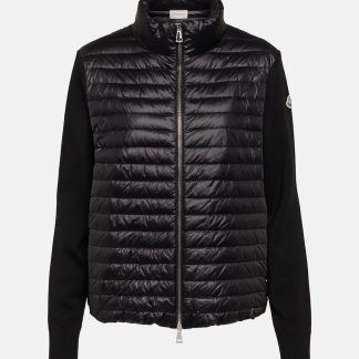 luxe bon marché Moncler Gilet matelassé en duvet noir