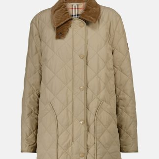 mode luxe Burberry Veste matelassée en beige