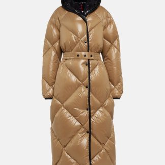 mode luxe Moncler Manteau en duvet matelassé Cotonniere en beige