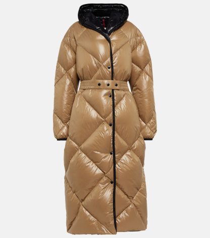 mode luxe Moncler Manteau en duvet matelassé Cotonniere en beige