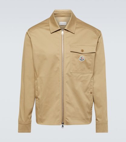 mode luxe Moncler Veste blouson en coton marron