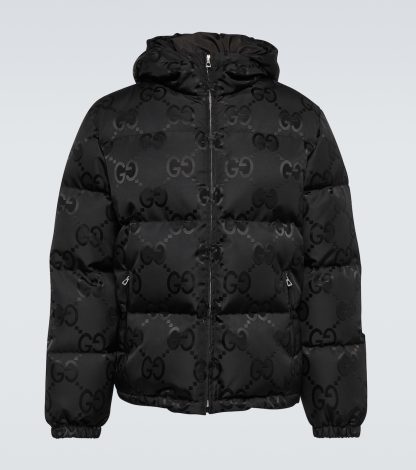 réplique de designer Gucci Doudoune Jumbo GG en noir