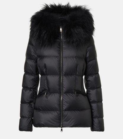 réplique de designer Moncler Veste en duvet bordée de shearling de Boed en noir