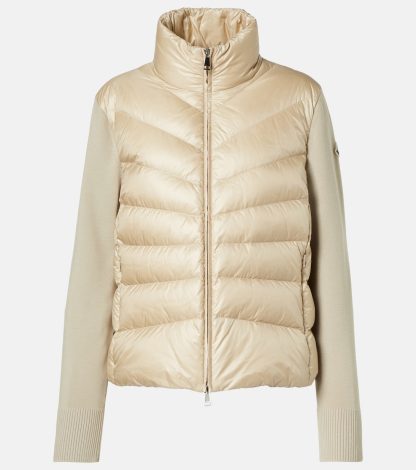 réplique de luxe Moncler Cardigan en laine à pans coupés