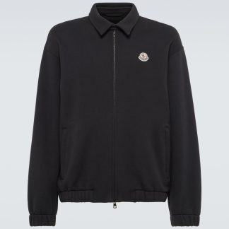 réplique de luxe Moncler Veste avec logo en noir