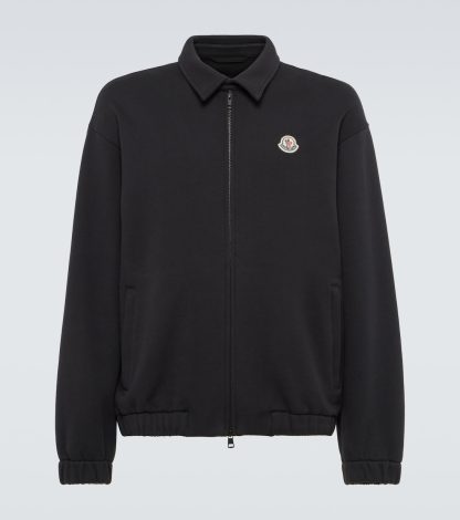 réplique de luxe Moncler Veste avec logo en noir