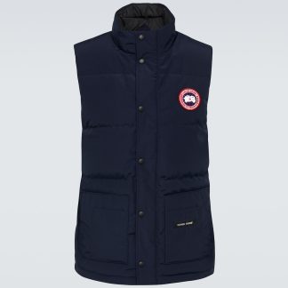 vente chaude designer Canada Goose Gilet matelassé Freestyle Crew en bleu