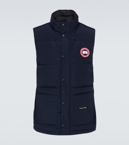 vente chaude designer Canada Goose Gilet matelassé Freestyle Crew en bleu