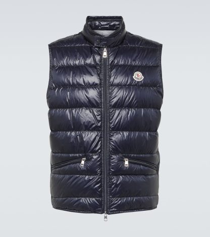 vente chaude designer Moncler Gilet en duvet Gui bleu