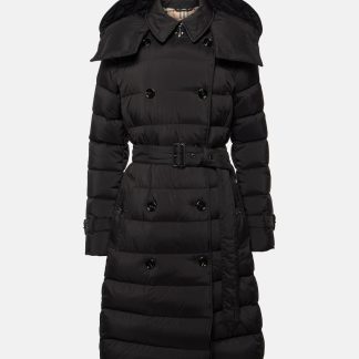 vente chaude luxe Burberry Doudoune ceinturée en noir