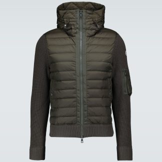 vente chaude luxe Moncler Veste à panneaux en tricot