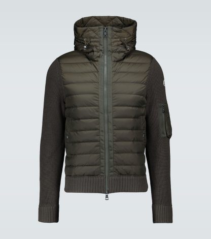 vente chaude luxe Moncler Veste à panneaux en tricot