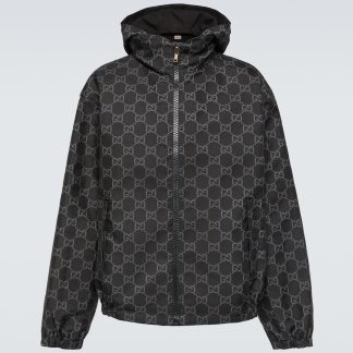 vente en gros de produits de luxe Gucci Veste réversible GG en ripstop gris