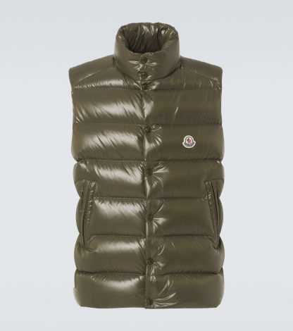 vente en gros de produits de luxe Moncler Gilet en duvet Tibb en vert